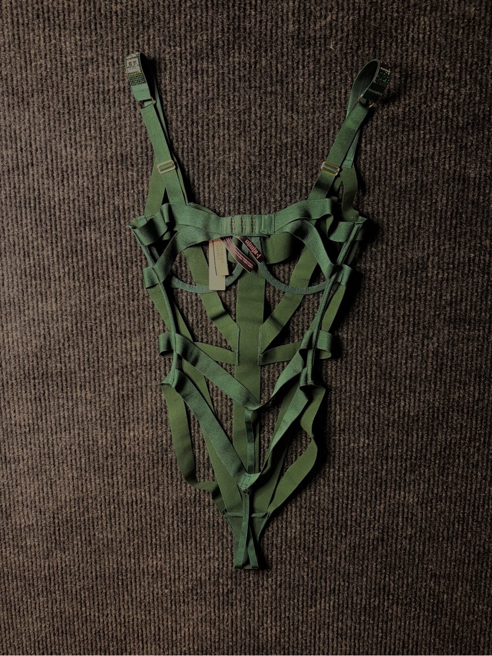 Victorias Secret Shine Strap Cut Out Bodysuit Lingerie Size M - Picture 2 of 5